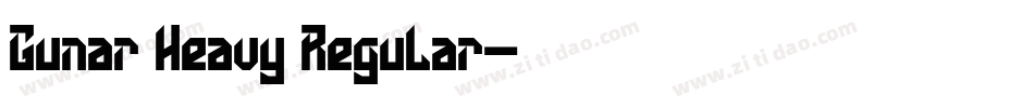 Gunar Heavy Regular字体转换